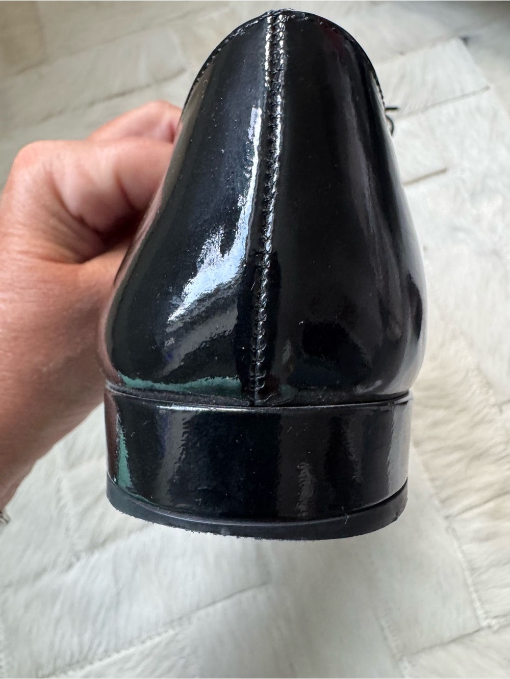 Prada Black Patent Leather Lace-Up Oxfords - Picture 10 of 14